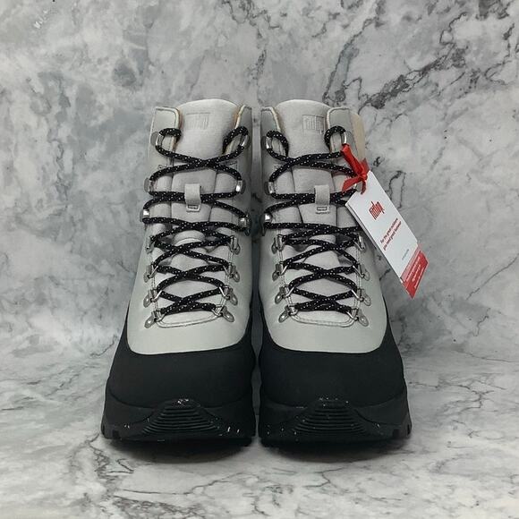 Fitflop Shoes - FitFlop Womens 8 Black Mix Neo D Hyker Waterproof Fabric Suede Boots P36-7